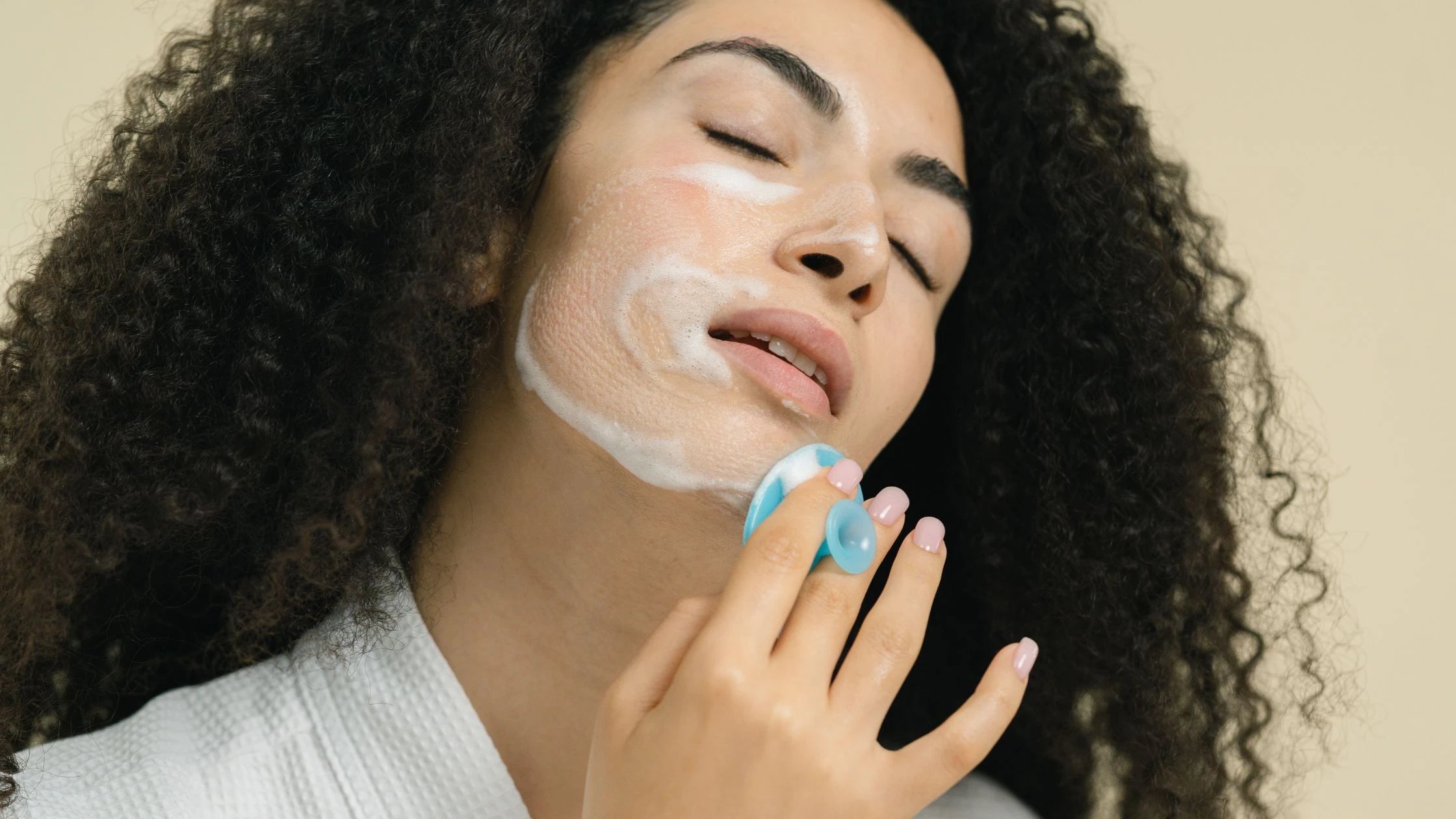 Step-by-step oily skin care routine with cleansers, toners and oil control products