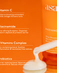 Lightweight, non-greasy radiance serum for men & women with dry, oily, sensitive, acne prone skin with Vitamin C, probiotics, niacinamide.