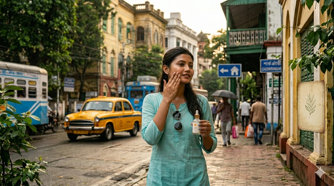 Dermatologist explaining common Kolkata skin concerns related to the city's humid climate. 