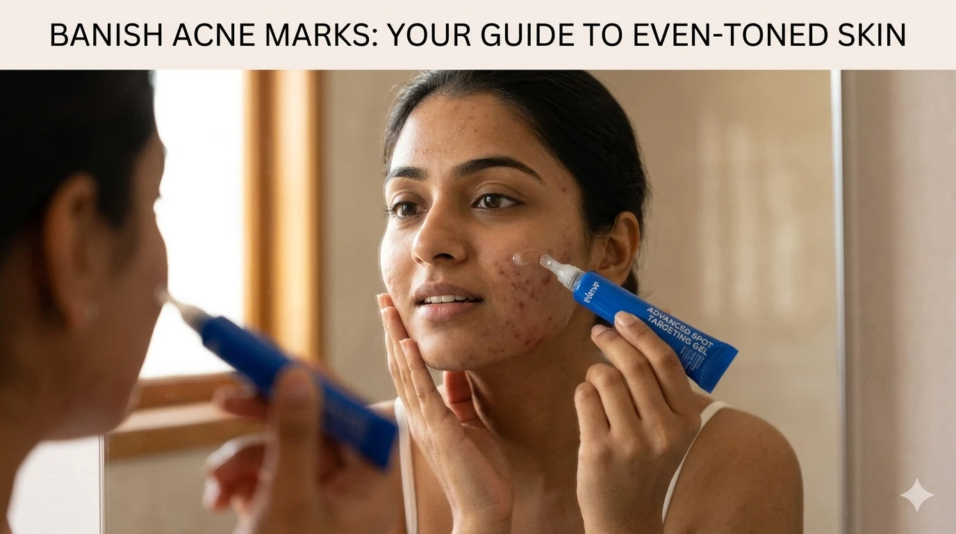 Diagram showing the four stages of how clogged pores form, leading to acne. 