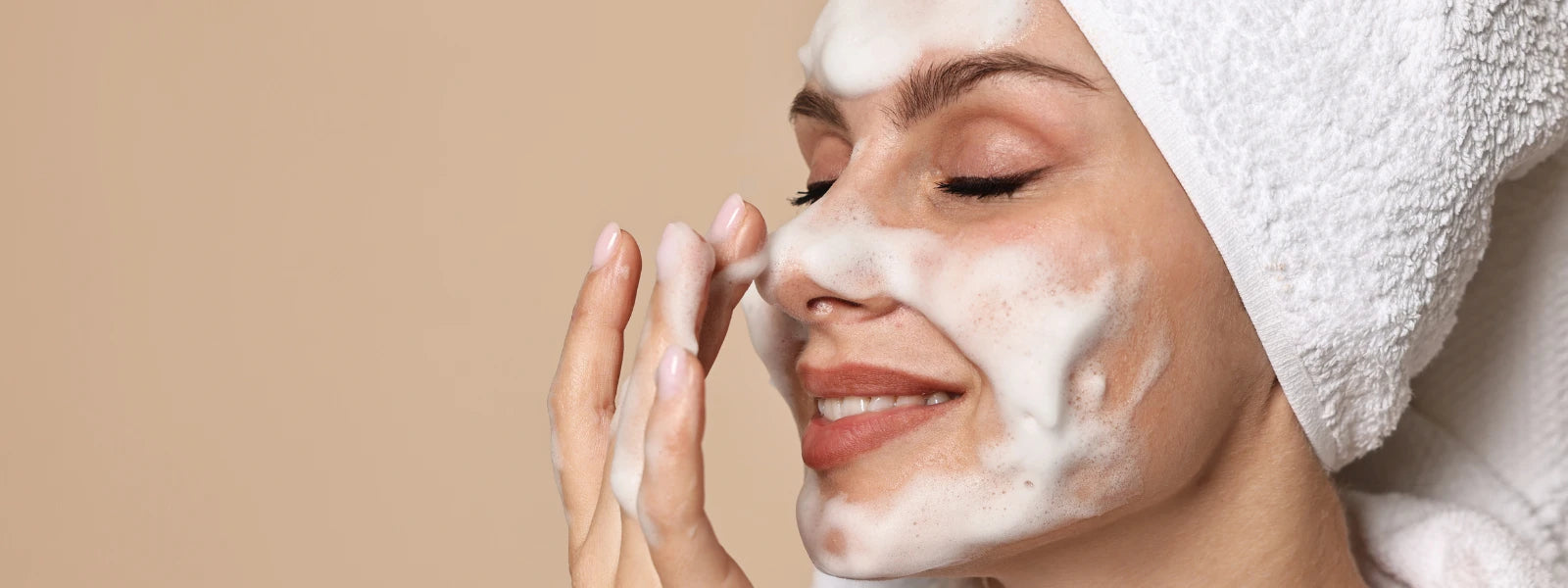 Monsoon cleansing routine with skincare products for healthy skin 