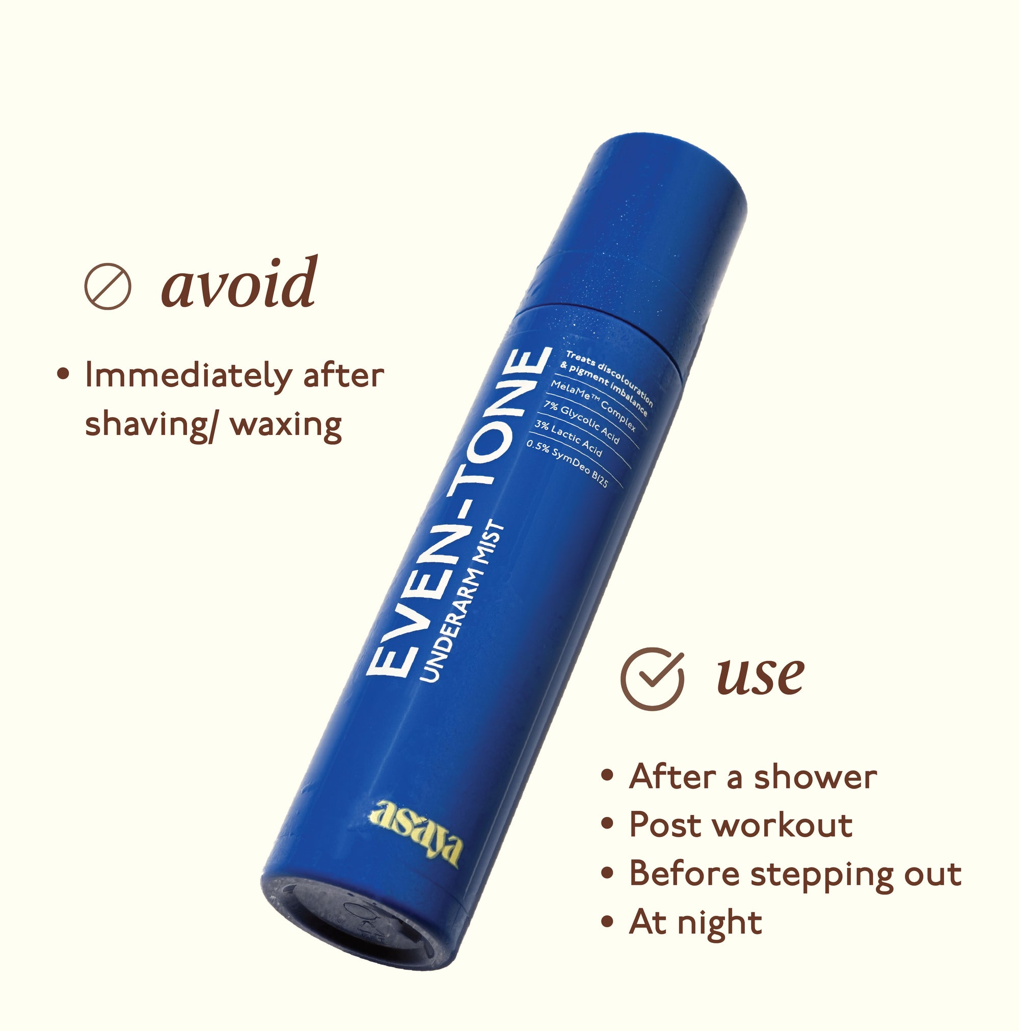 Even Tone Underarm Mist - Dark Patches and Odour Control Spray