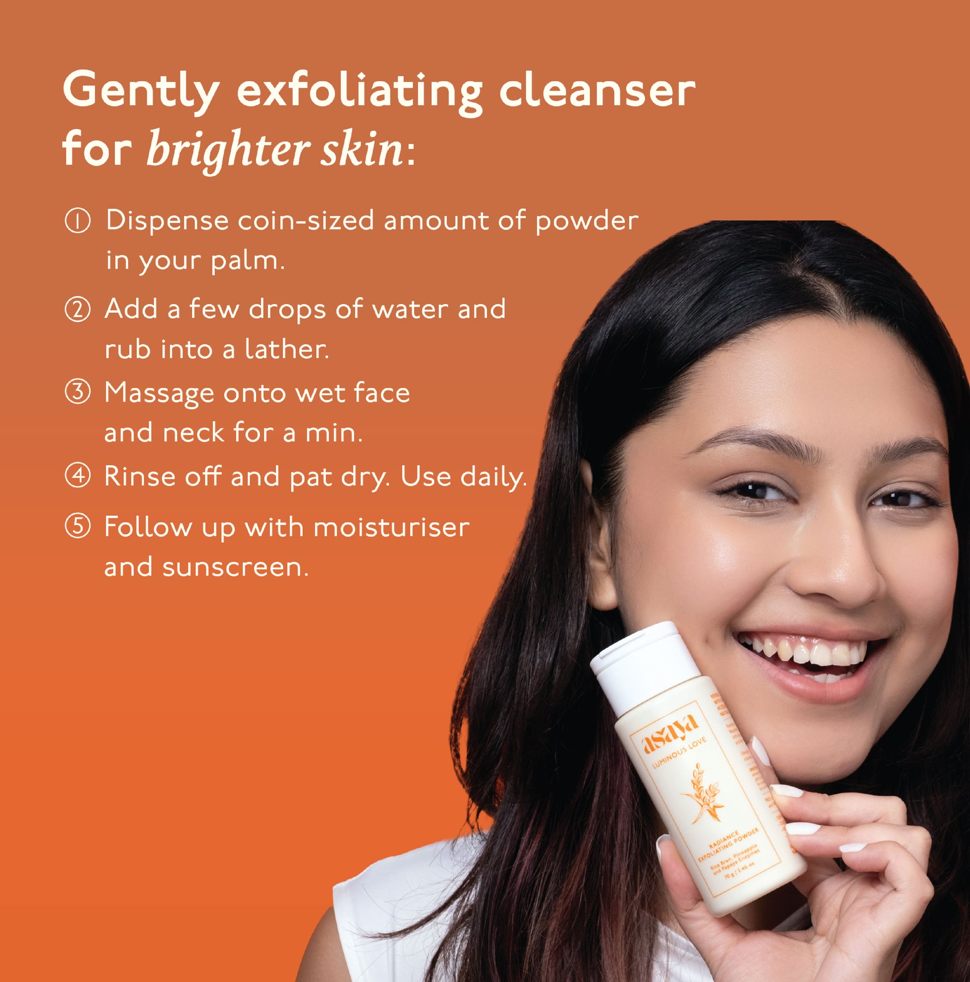 Radiance Exfoliating Powder - Enzyme Cleanser with Papaya &amp; Rice Extract