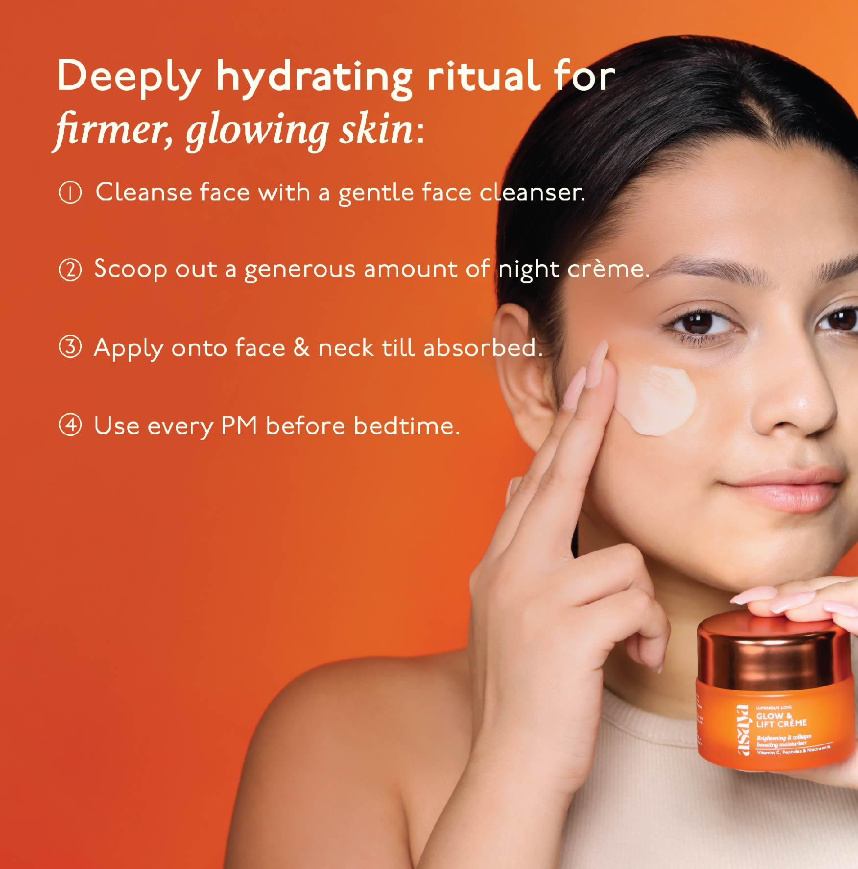 Glow &amp; Lift Crème - Peptide Moisturizer for Skin Brightening &amp; Collagen Boosting