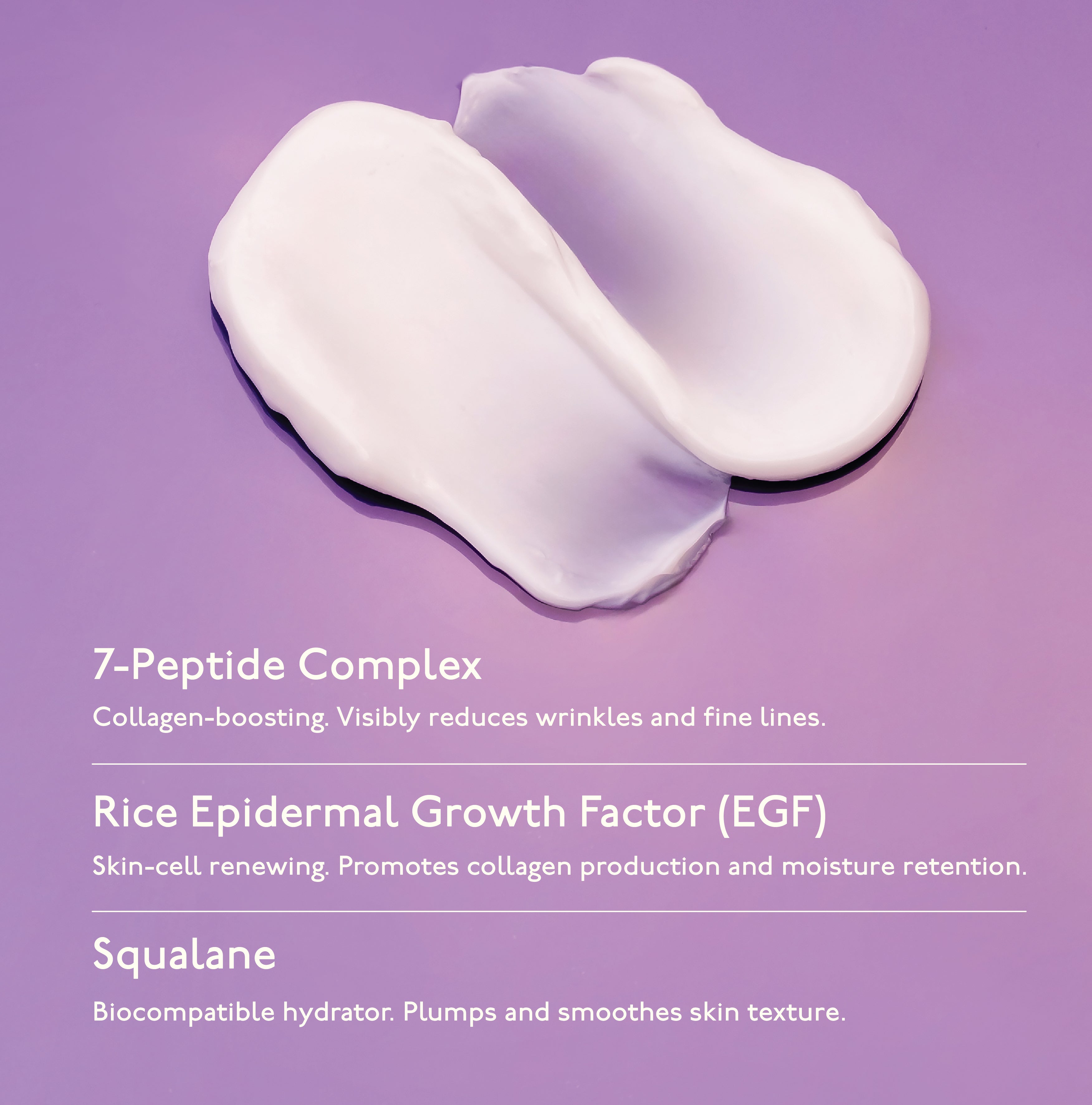 Asaya moisturizer with collagen boosting peptide complex, hydrating squalene for firm, wrinkle free, glowing skin