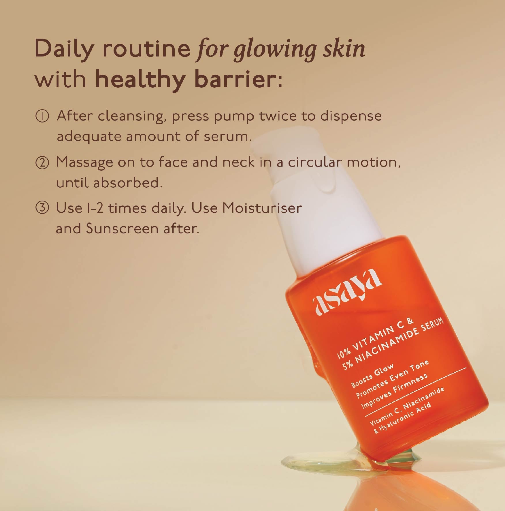 10% Vitamin C &amp; 5% Niacinamide Serum for Dry Dull &amp; Uneven Skin - Mini